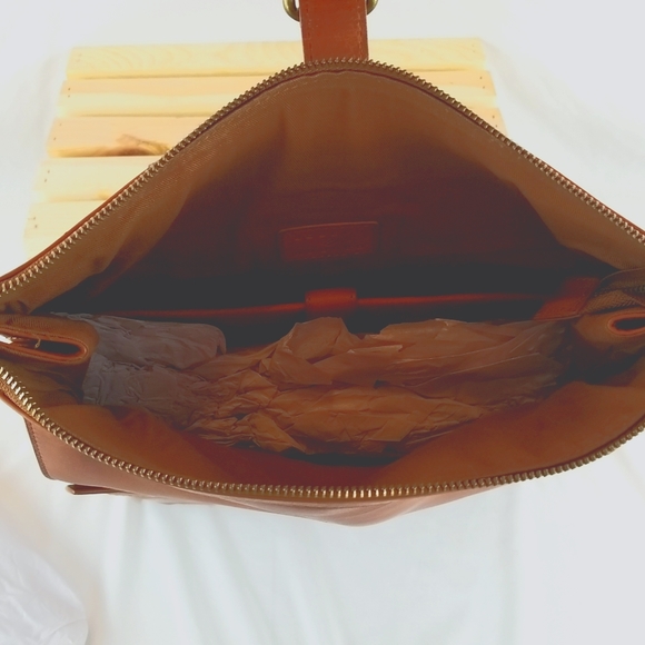 Conac brown leather roll top backpack - Gently used - Picture 3 of 7